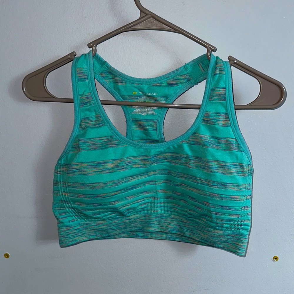 Light blue sports bra from tek gear. Size large with light support.